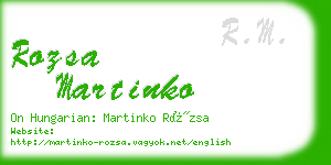 rozsa martinko business card